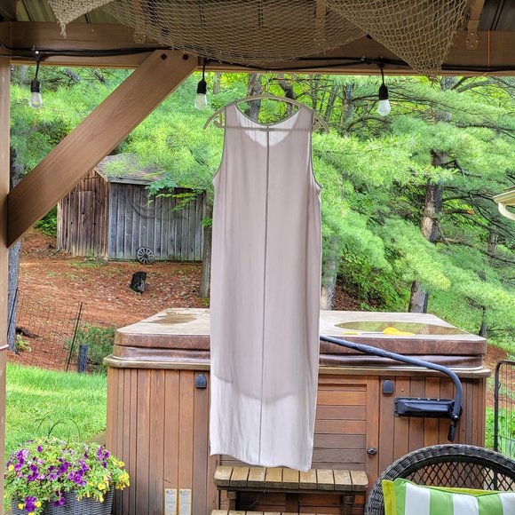 OAK+FORT, silk summer dress, M, pastel gray/green - Picture 2 of 7